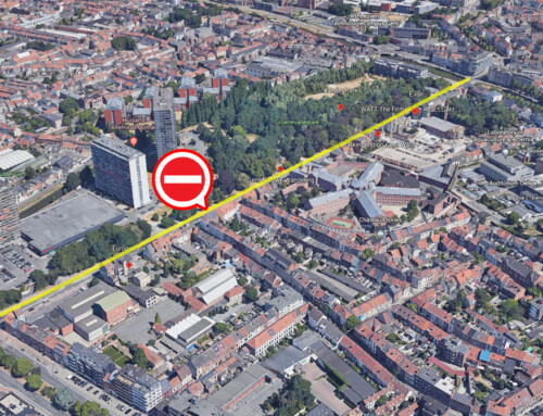 Ghent – simulation closure Nieuwewandeling street, one direction